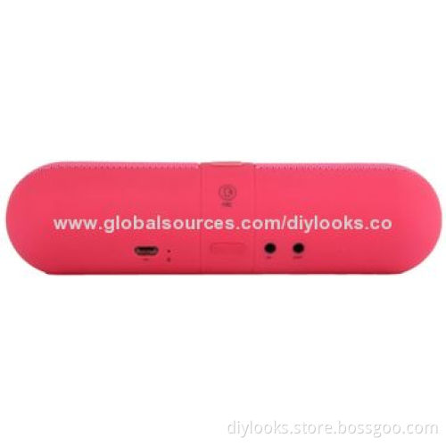 Mini Pill Portable NFC Bluetooth Speaker, Supports Handsfree Function (Magenta)